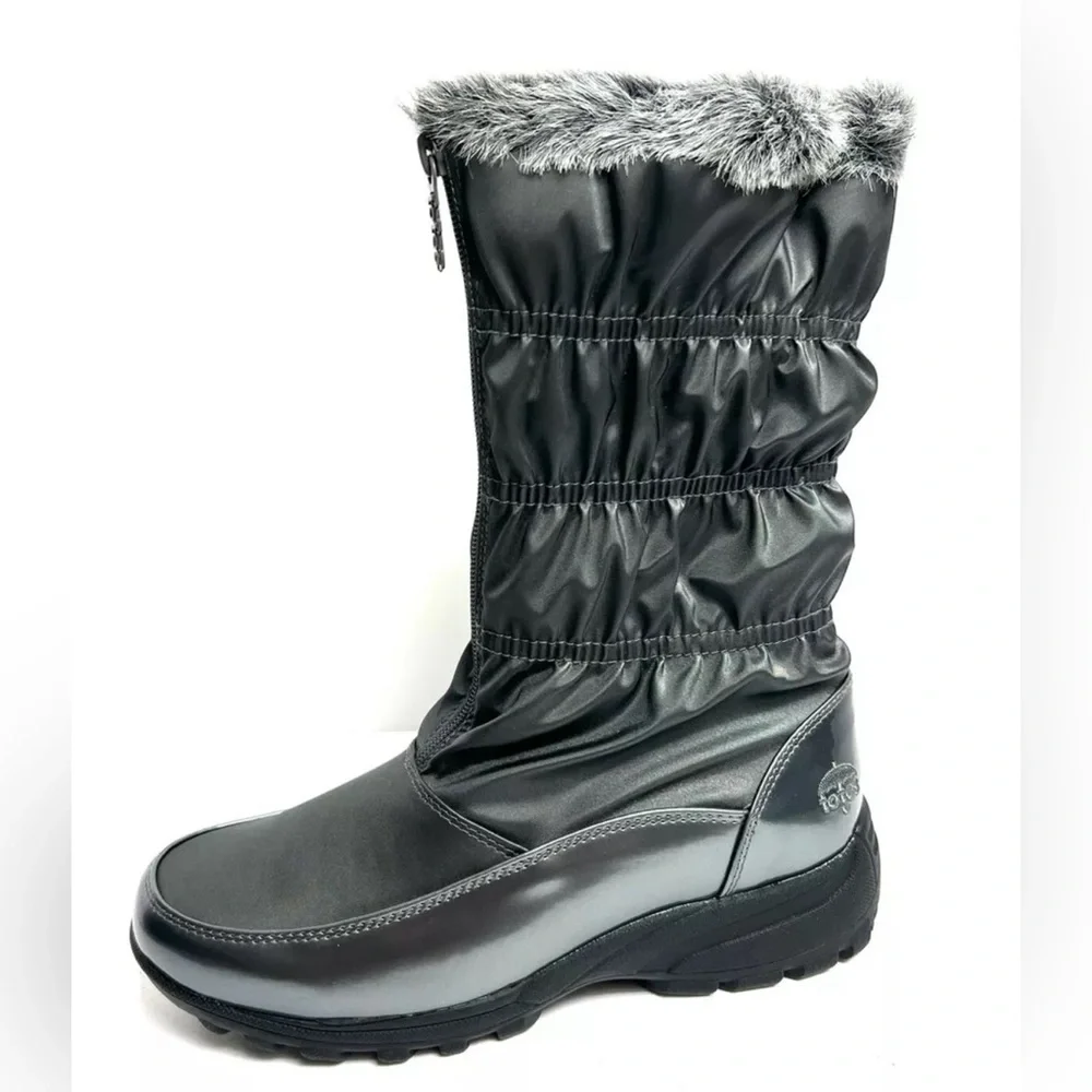 Totes Womens Rogan Winter Boot Grey 9W